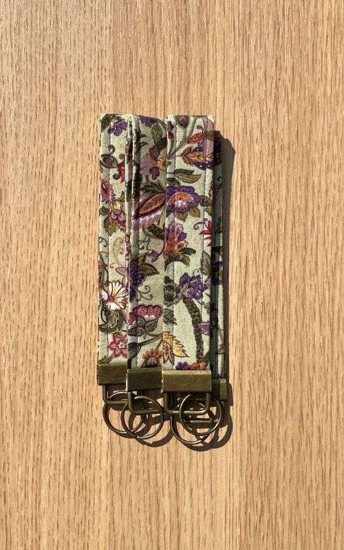 Sage & Floral Wristlet Keychain