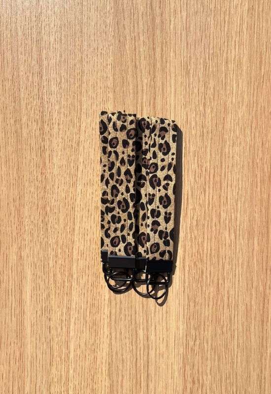Cheetah Print wristlet keychain