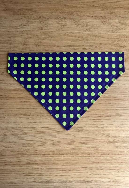 Lime Green Polka Dot dog bandana
