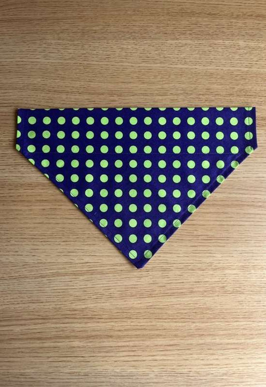 Lime Green Polka Dot dog bandana