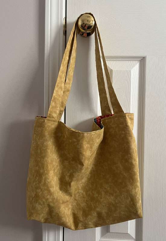 Burgundy & Gold Patchwork Tote