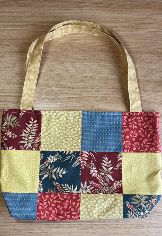 Burgundy & Gold Patchwork Tote