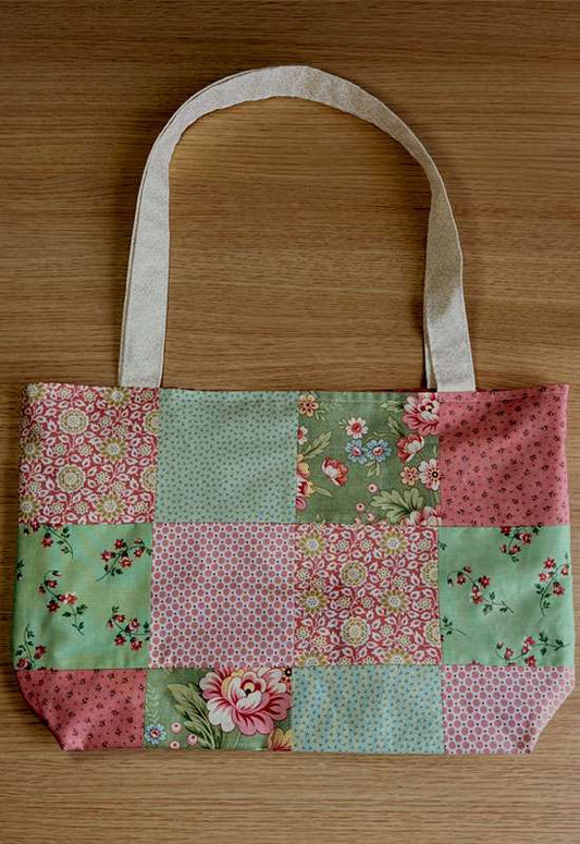 Pink & Mint Patchwork Tote