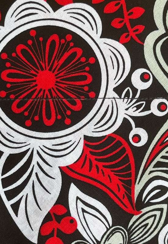 Red, White, and Black Floral dog bandana