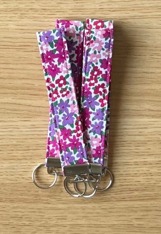 Spring in Bloom wristlet keychain