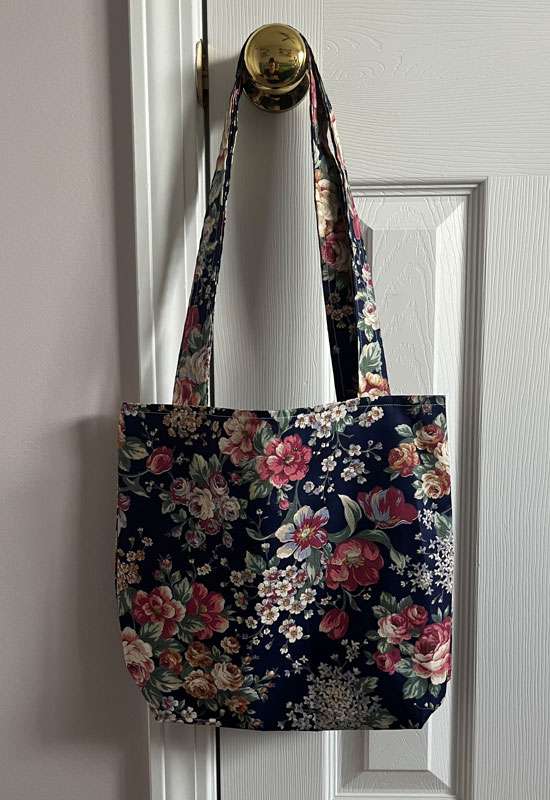 Navy Floral Busy Bag Tote