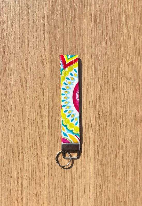 Tropical Mandala wristlet keychain