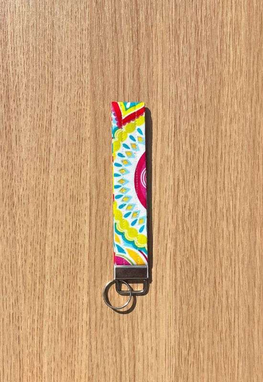 Tropical Mandala wristlet keychain