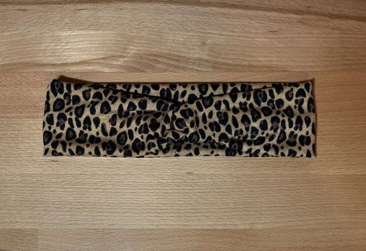 Cheetah Print Twist Knot Knit Headband