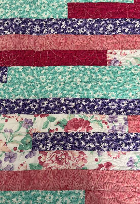 Floral Jelly Roll Race Quilt