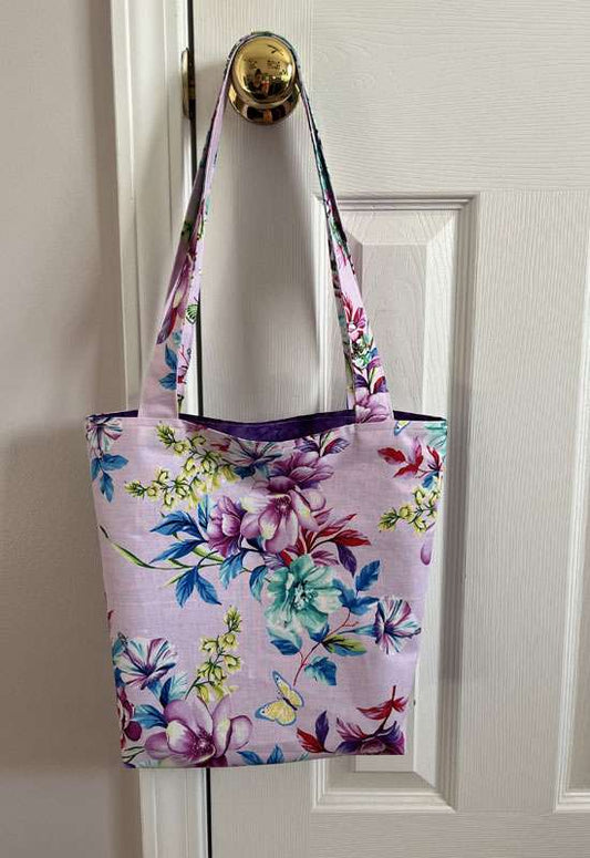 Lavender Floral Busy Bag Tote