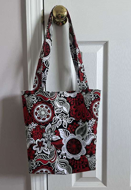 Red, Black, & White Busy Bag Tote