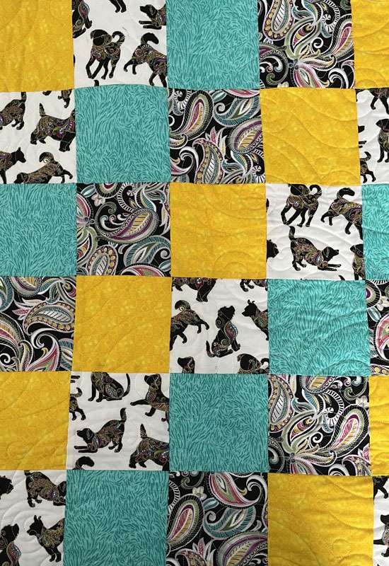 Paisley Cats & Dogs Around the World Quilt