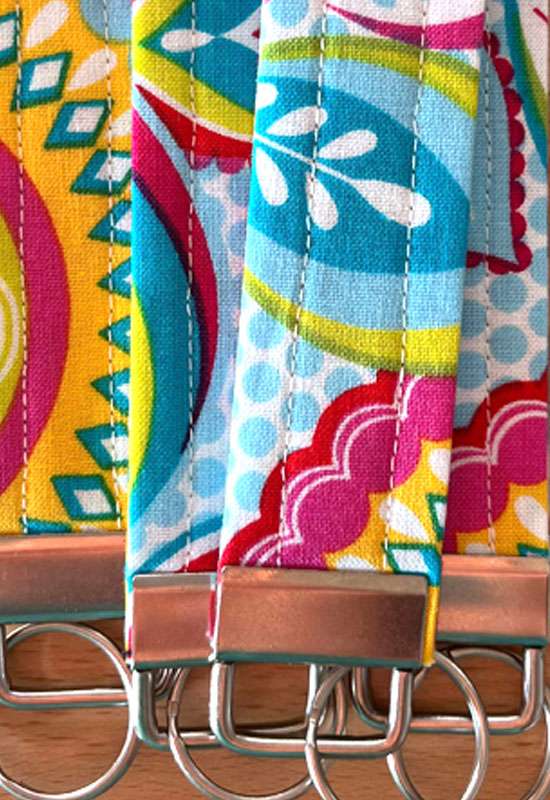 Tropical Mandala wristlet keychain