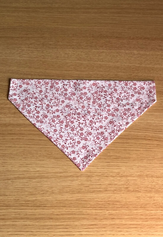 Red Ditsy Floral Dog Bandana