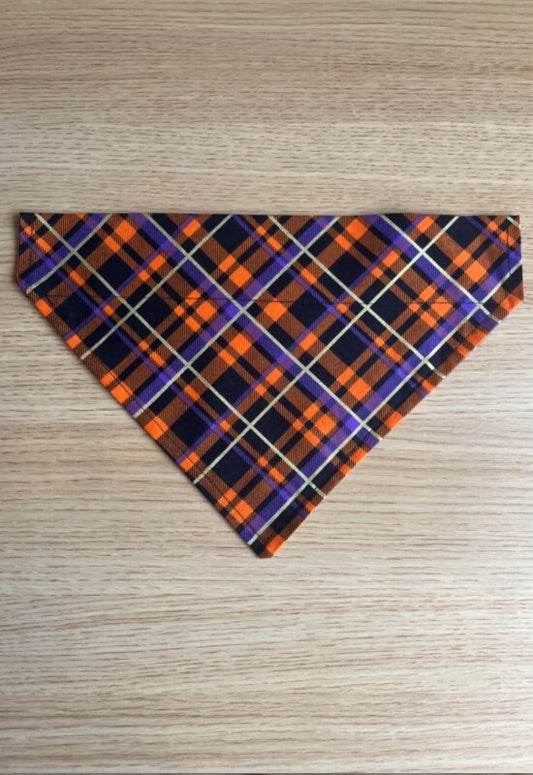 Halloween Plaid Dog Bandana