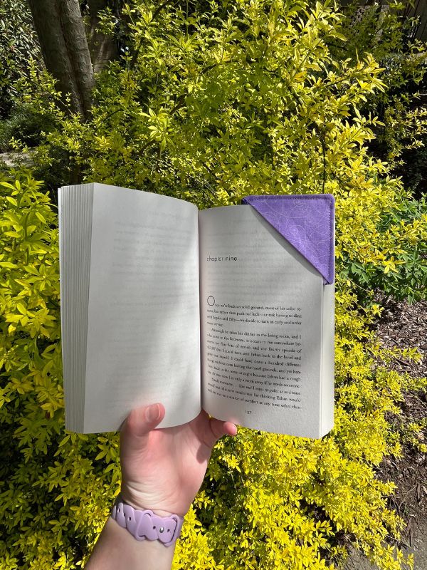 Lavender Hearts Doddle Corner Bookmark