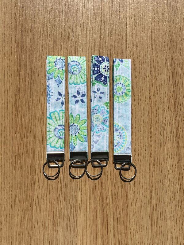 Turquoise Garden Breeze Wristlet Keychain