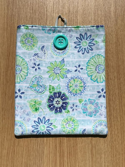 Turquoise Garden Breeze Book Sleeve