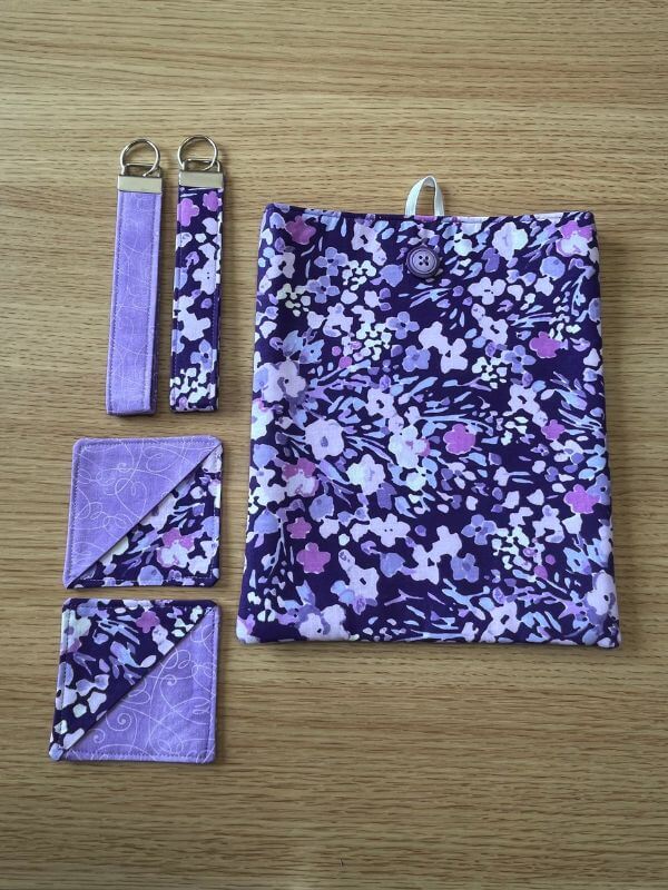 Violet Meadow Wristlet Keychain