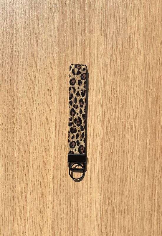 Cheetah Print wristlet keychain
