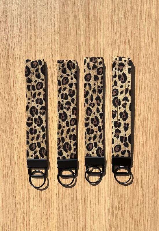 Cheetah Print wristlet keychain