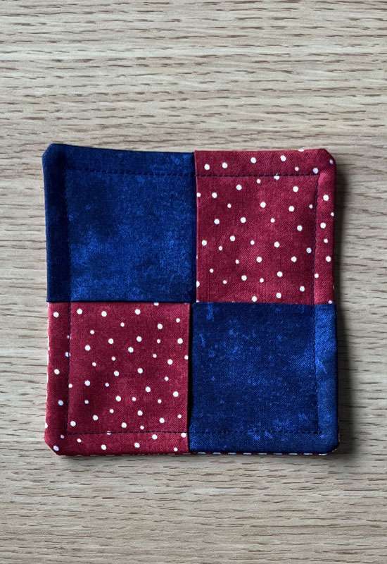 Red, White Dot, & Blue Coaster Set