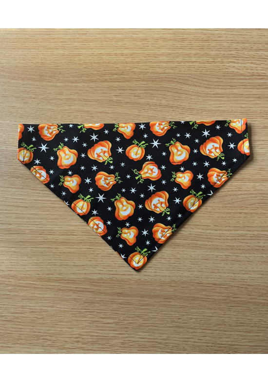 Jack O' Lantern Dog Bandana (glow-in-the-dark)