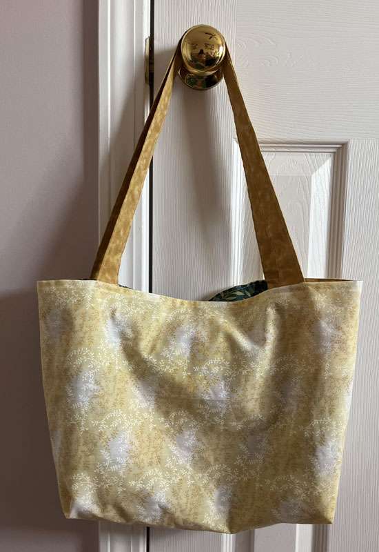 Green, Gold, & Dark Blue Patchwork Tote