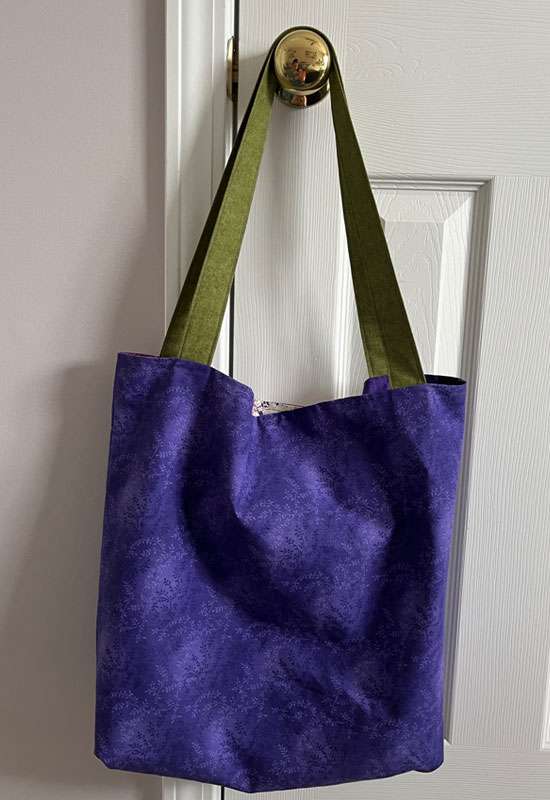 Purple Floral Patchwork Tote