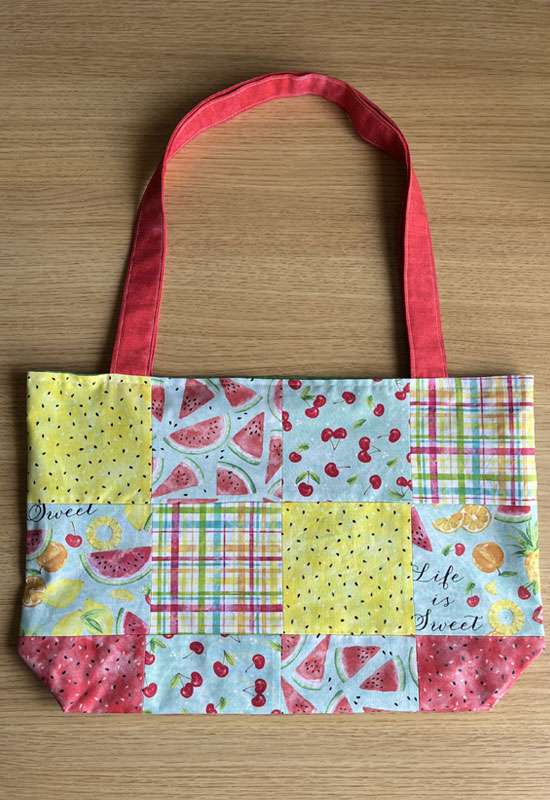 Watermelon & Cherries Summer Patchwork Tote