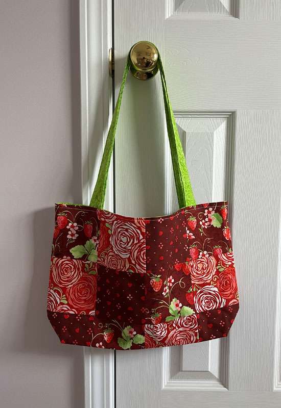 Roses & Strawberries Patchwork Tote