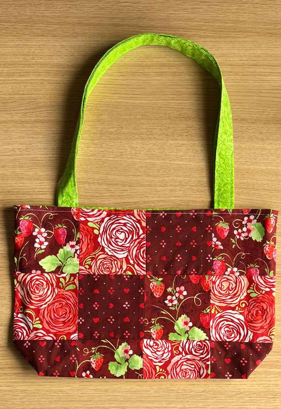 Roses & Strawberries Patchwork Tote