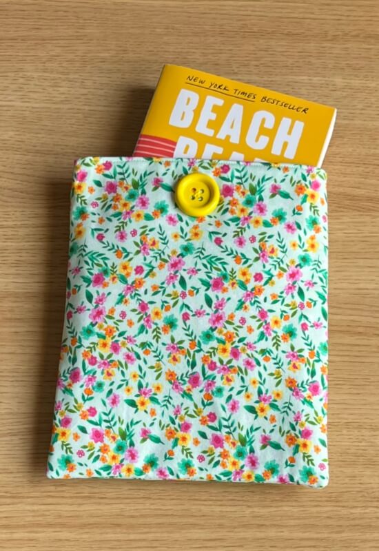 Hippie Dippie Spring Book Sleeve w/ Yellow Button