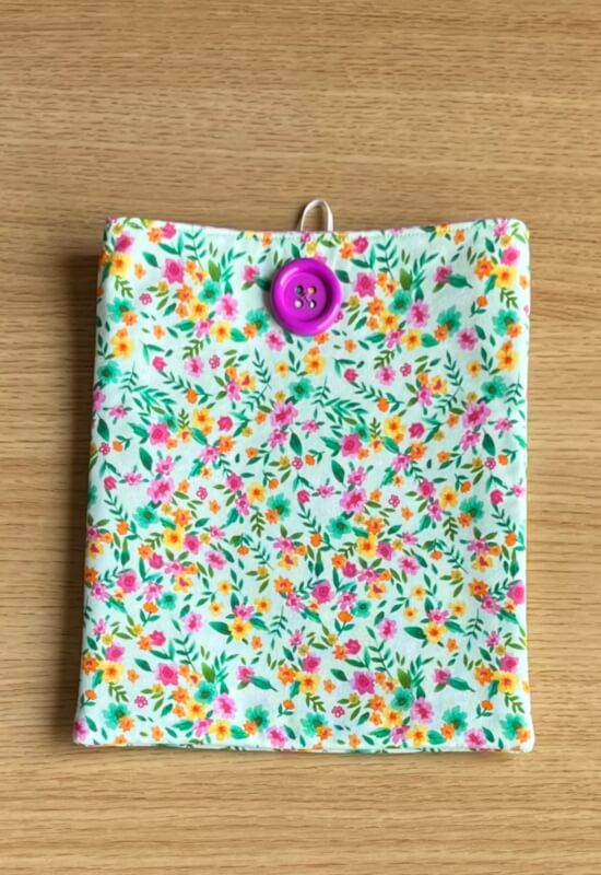 Hippie Dippie Spring Book Sleeve w/ Purple Button