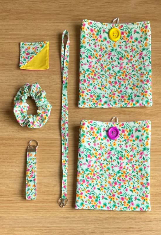 Hippie Dippie Spring Book Sleeve w/ Yellow Button