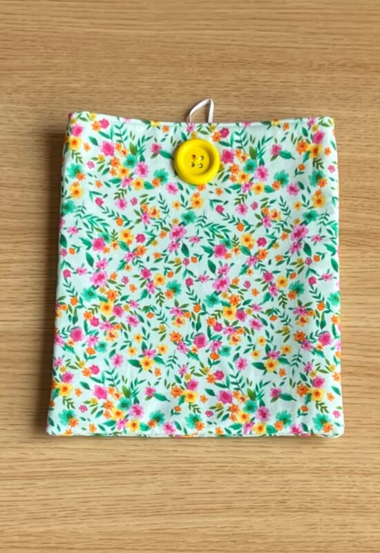 Hippie Dippie Spring Book Sleeve w/ Yellow Button