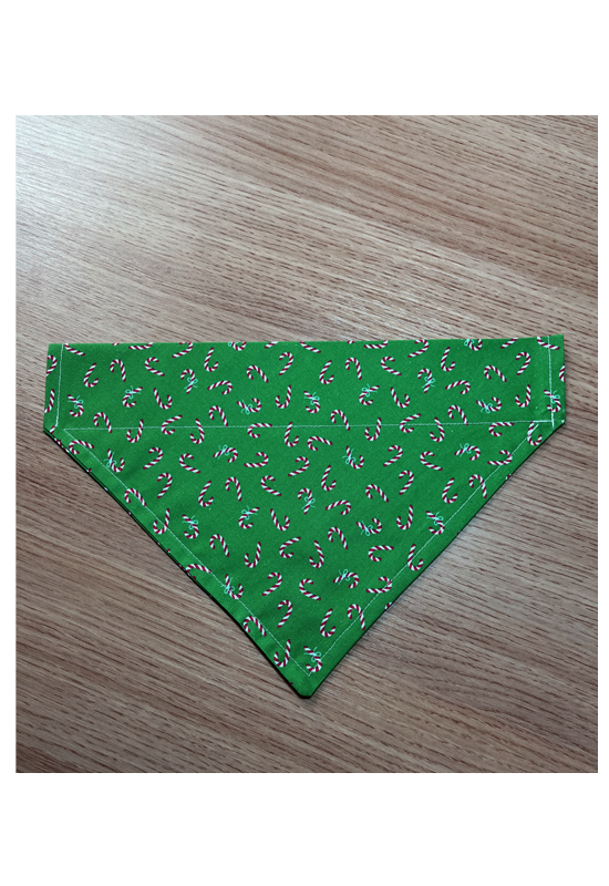 Candy Canes Green Dog Bandana