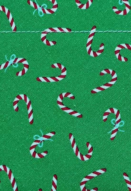 Candy Canes Green Dog Bandana