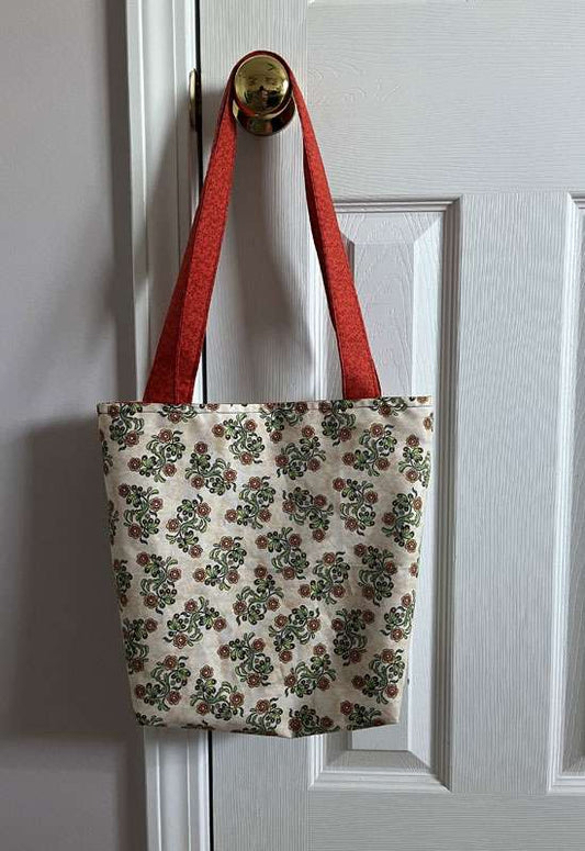 Little Orange Flowers Busy Bag Tote