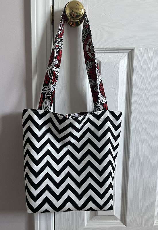 Red, Black, & White Busy Bag Tote