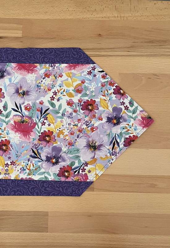 Purple Floral Table Runner