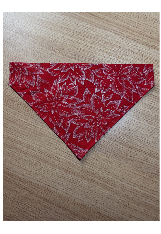 Red Poinsettia Dog Bandana